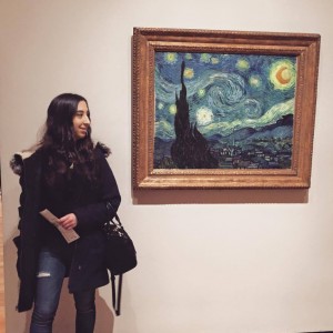 Did I use "The Starry Night" as an example in order to shamelessly insert this pic of me apologizing to the MoMA employee yelling at me for taking this picture? Yes I did.