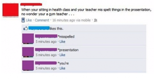 Facebook Mocking Grammar